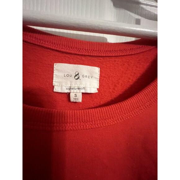 Lou & Grey Womens Top Soft Knit Muscle Tank Red Shirt Cap Short Sleeve Small - Picture 2 of 5